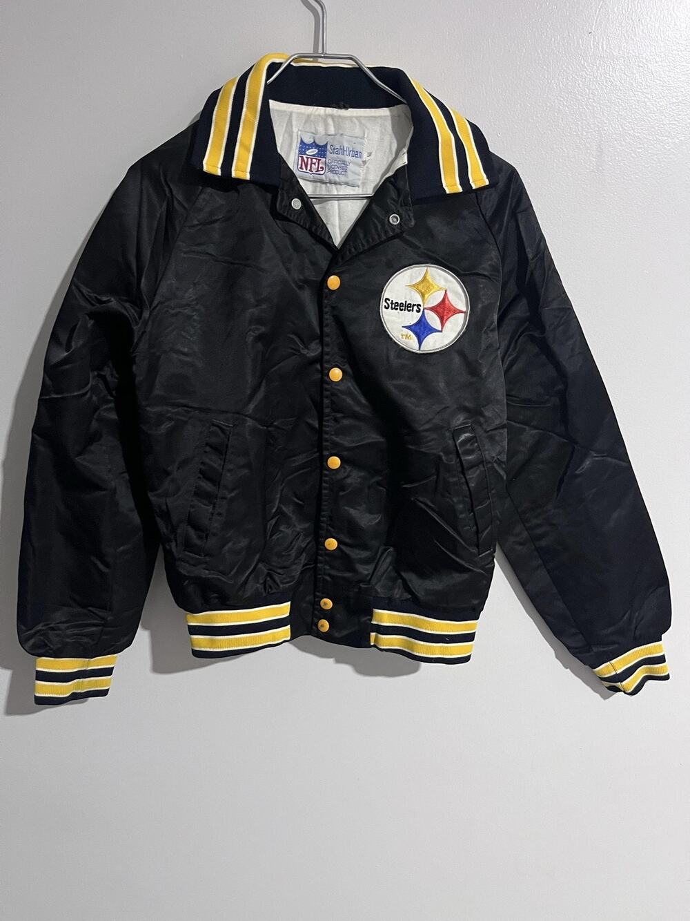 Vintage Pittsburgh Steelers Letterman Jacket Mens S NFL Football Stahl-Urban